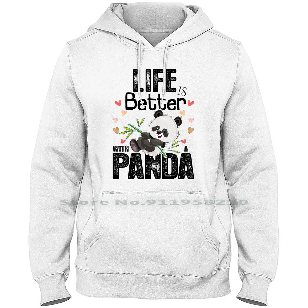 Life Is Better With A Panda For Light Men толстовка свитер 6XL хлопковый большого размера в наличии