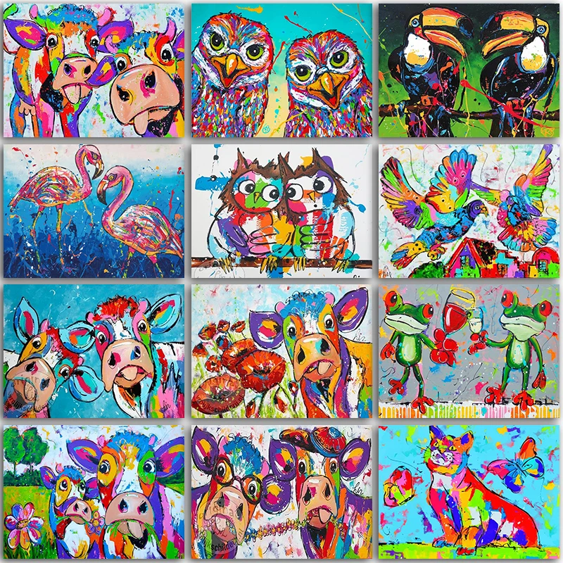 

Алмазная 5D живопись «сделай сам», дневной цвет, корова, фламинго, цветок, лягушка, домашний декор, полноразмерная и круглая мозаика, вышивка крестиком