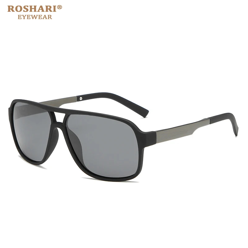 Мужские поляризационные очки ROSHARI солнцезащитные с большой коробкой модные