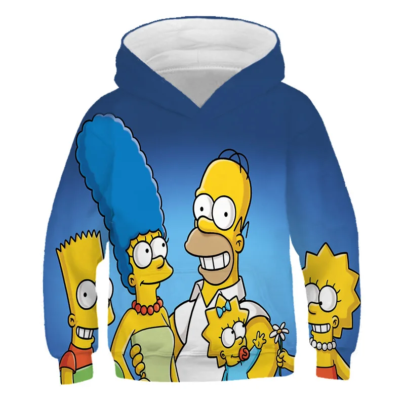 

New Simpson Printed 3D Boys Girl Hoodies Sweatshirts High Quality Hooded Jacket Kids Novelty Streetwear Fashion Casual Pullover