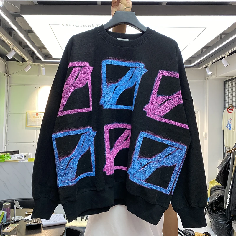 

WE11DONE Sweatshirts Men Women 1:1 High Quality Welldone Hoodie Oversize Crewneck japanese streetwear hoodies