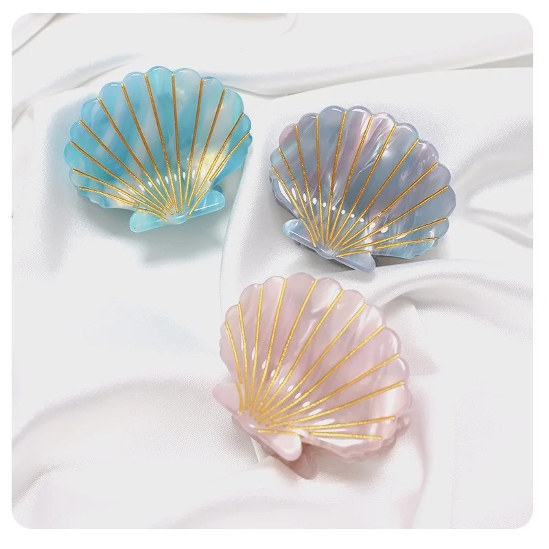 2019 New Fashion Shell Party Hair Clip Acetate Resin Floral Bohemia Hairgrips Ponytail Hairpins Starfish Women Accessories |