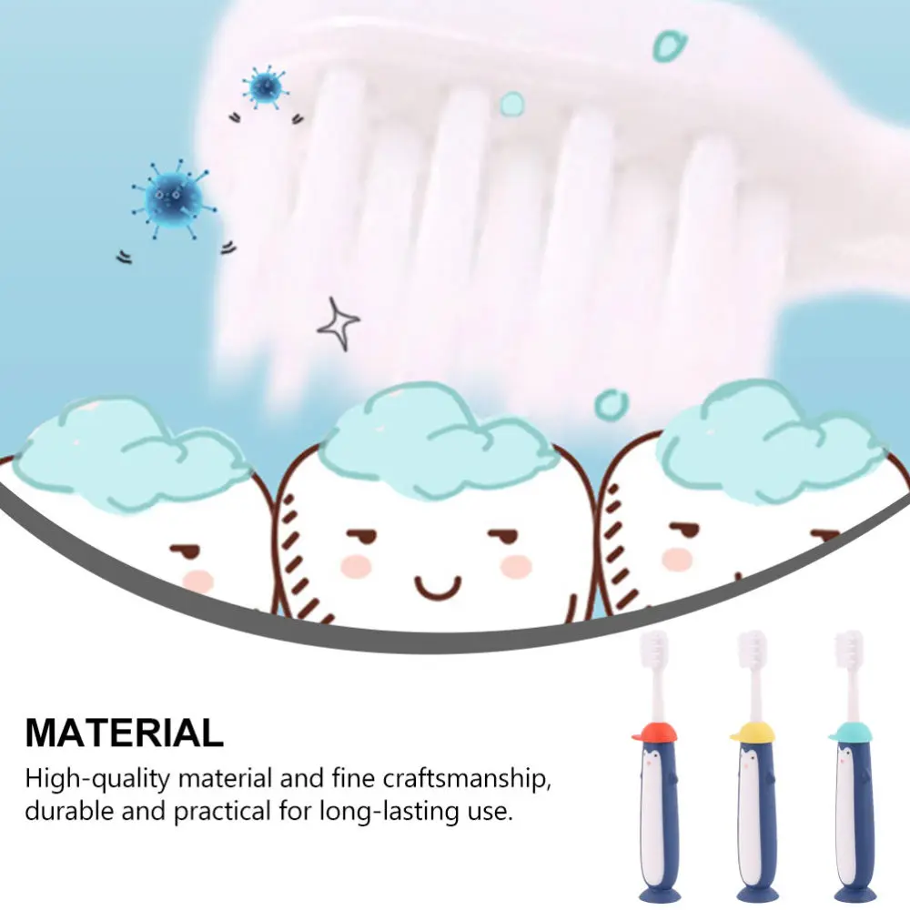 

3pcs Cartoon Soft Bristles Toothbrushes Kid Cleaning Toothbrushes (Mixed Color)