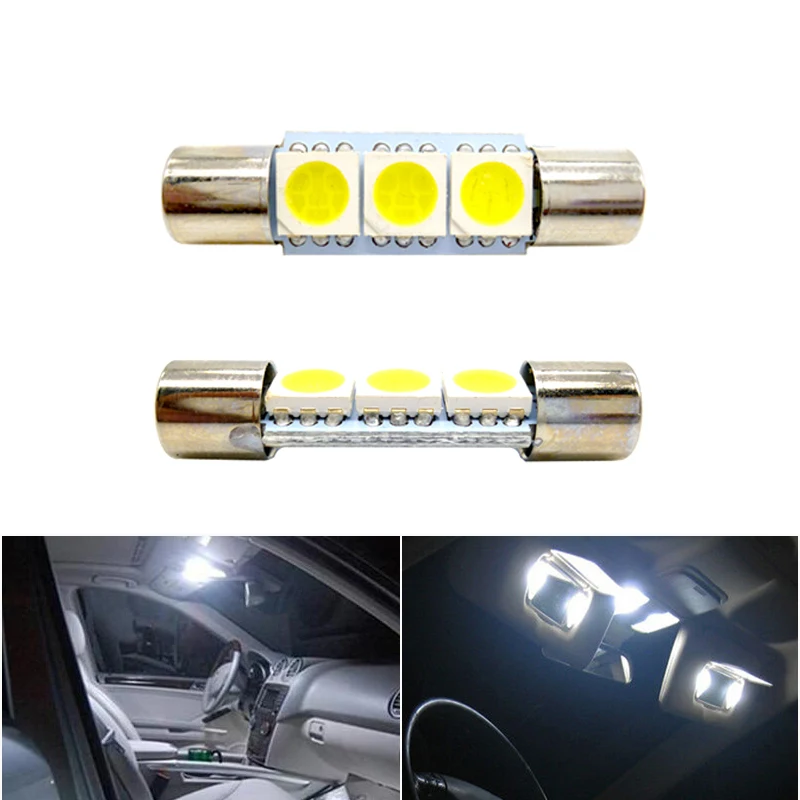 2 шт. Автомобильные светодиодные лампы c5w c10w 28 мм 29 Festoon 6641 6614F|Сигнальная лампа| |
