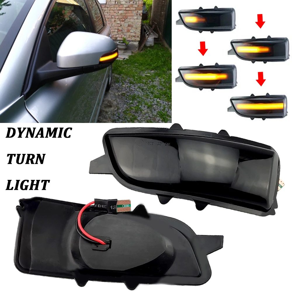 

2X светодиодные динамические поворотники для Volvo S40 S60 S80 C30 C70 V50 V70 2007 2008, боковое зеркало, последовательный Световой индикатор