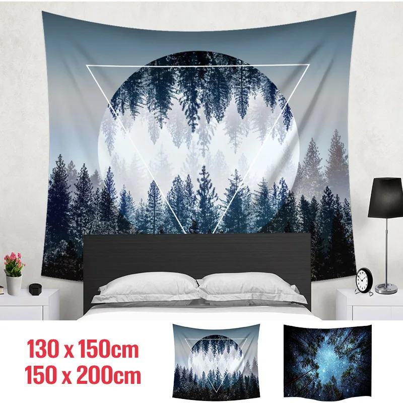 

Indian Mandala Tapestry Wall Hanging Forest landscape tapestry Art Home Decoration Accessories Bohemian Sleeping Pad Tapestries