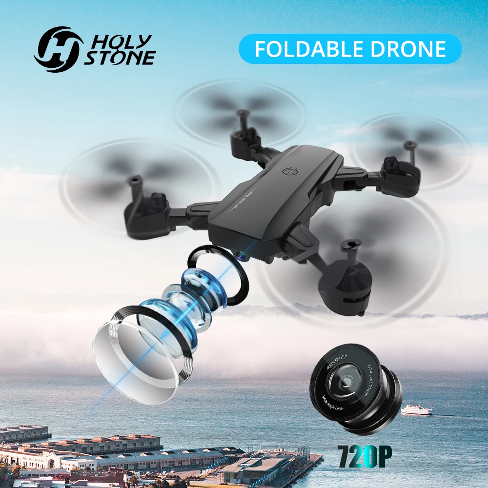 Складной Дрон Holy Stone с камерой HD 720P FOV 120 ° широкоугольная камера 13 минут полета FPV