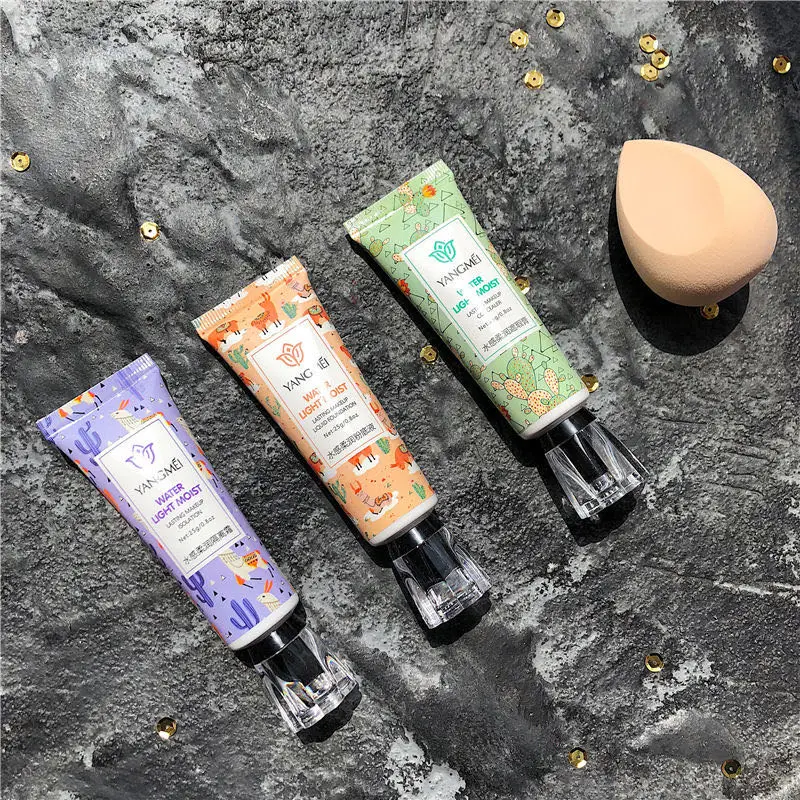 

Set of Base Makeup Water-Sensitive Soft Foundation Liquid Moisturizing Concealer Isolation Brighten Skin Tone Smooth 3-Piece