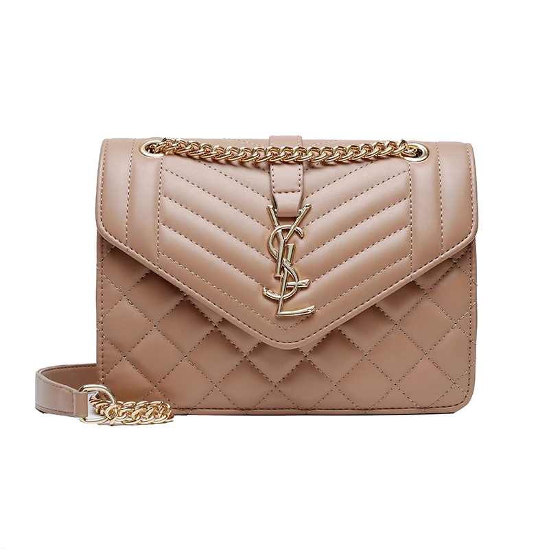 

Beautiful and fashionable women's bag 2021 new double compartment rhombic chain bag trend messenger single shoulder flap bag