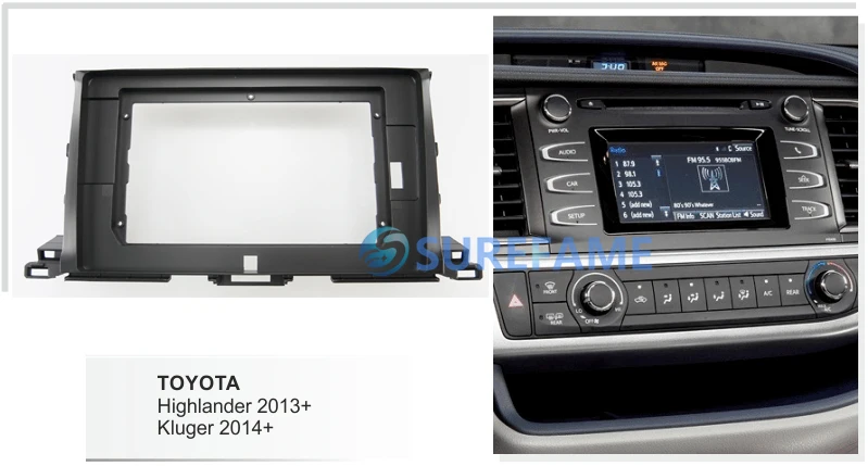 10,1 дюймов Автомобильная панель радио для TOYOTA HIGHLANDER 2013+, KLUGER+ Dash комплект установка переходная консоль Рамка адаптер пластина