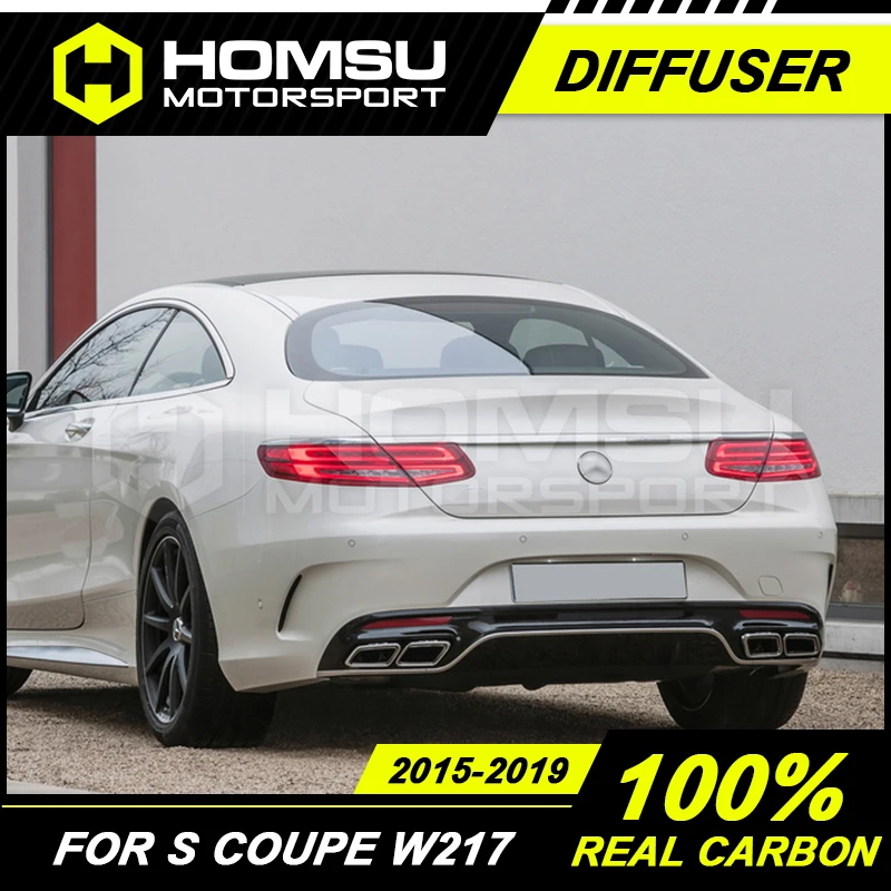 Комплект в стиле s63 задний диффузор из углеродного волокна подходит для 2015-2019 S Coupe