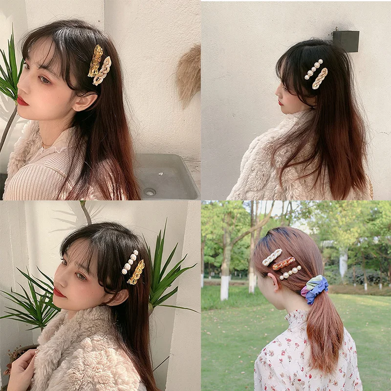 Женская заколка с цепочкой LEVAO 1 комплект заколки для волос жемчужинами