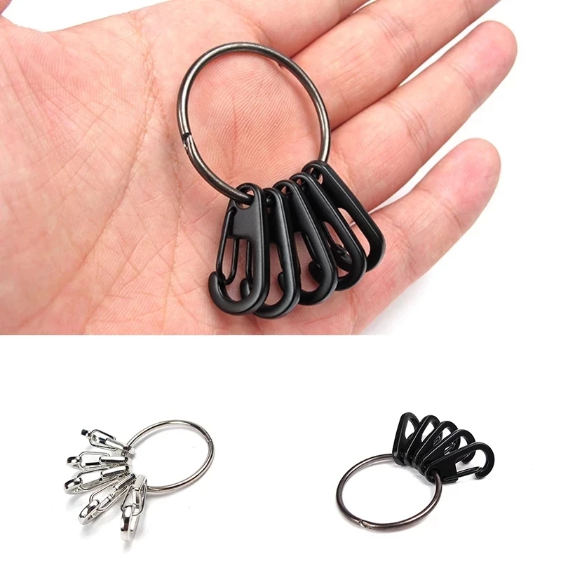 

2021 Carabiner Bottle Hook Keychain Padlock Padlock Camping Short-Term Tent Spring Hook Keychain