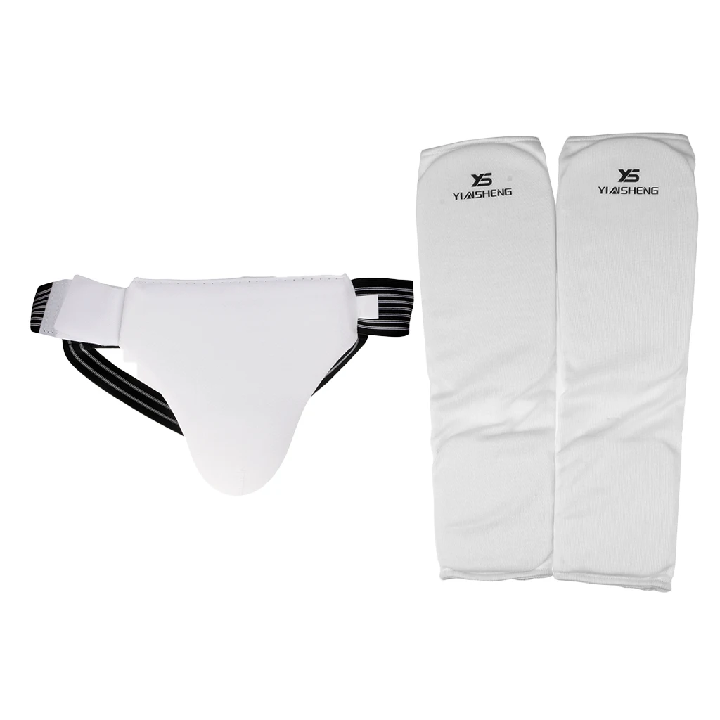 Premium Groin Protector MMA Boxing Muay Thai Kickboxing Shin Instep Guards Set for Adults Youth
