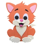 Новый милый кот, деревянные штампы, скрапбукинг, фотоальбом, тиснение, бумажная открытка, нож сделай сам шаблон формы, подходит для Большого Кадра