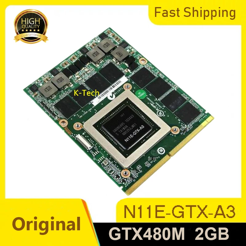 Оригинальная видеокарта GTX480M GTX 480M GDDR5 2 Гб N11E-GTX-A3 для Clevo W86cu W860cu W860tu M860tu полностью
