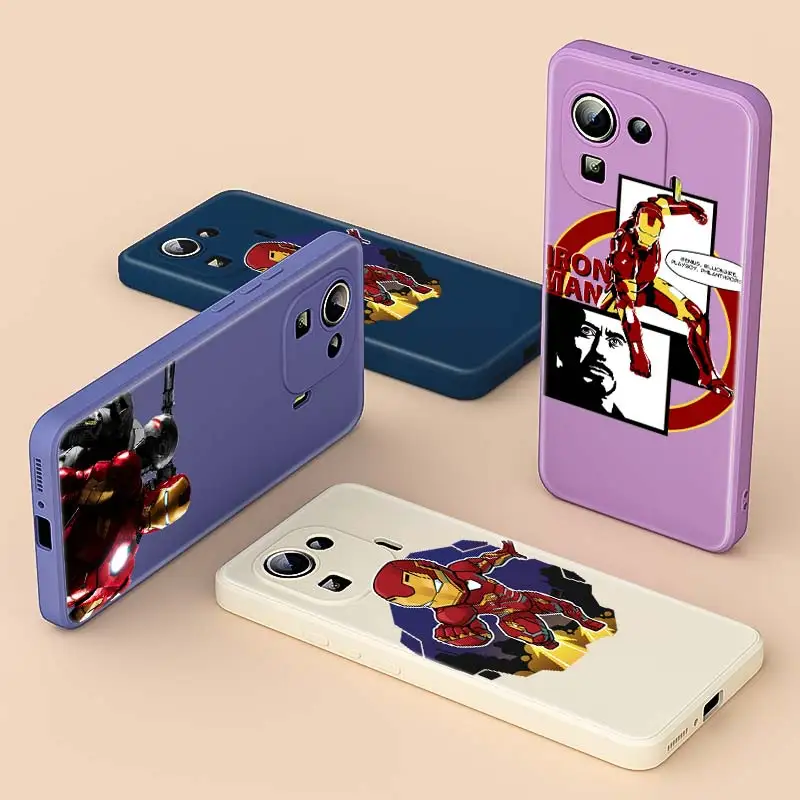

Handsome Iron Man For Xiaomi 11 Ultra 11i 11X 10S 10i 10T 10 9 Pro Lite 5G 9SE 8SE Phone Case Liquid Silicone Soft Cover