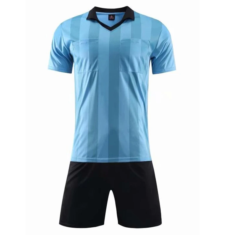 Мужской красный футбольный арбитр с коротким рукавом взрослый зеленый цвет