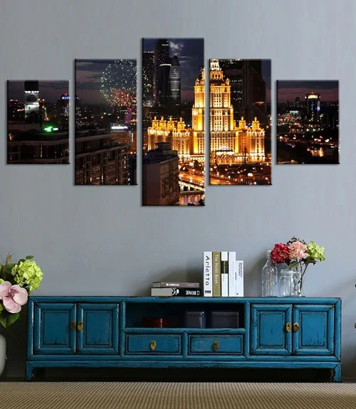 Картины на холсте плакаты 2 Москву российский Кремль город стены художественная