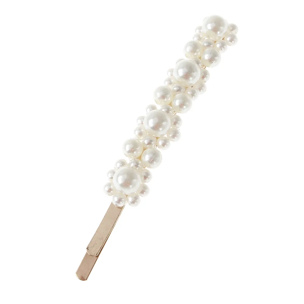Женская заколка для волос с жемчугом элегантная Заколка-пряжка в Корейском стиле