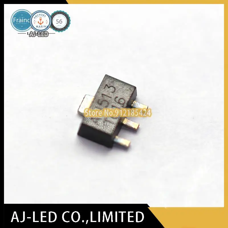 

10pcs/lot AH513 dual magnetic pole hall element bipolar hall switch sensor latch type SOT-89