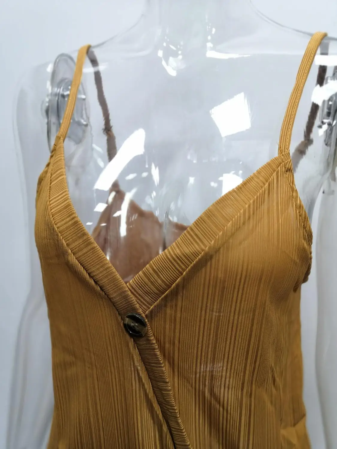 

Womens summer V Neck Fashion Casual Button Camisole Ladies Backless blouse Casual Chiffon Vest streetwear tops all-match appare