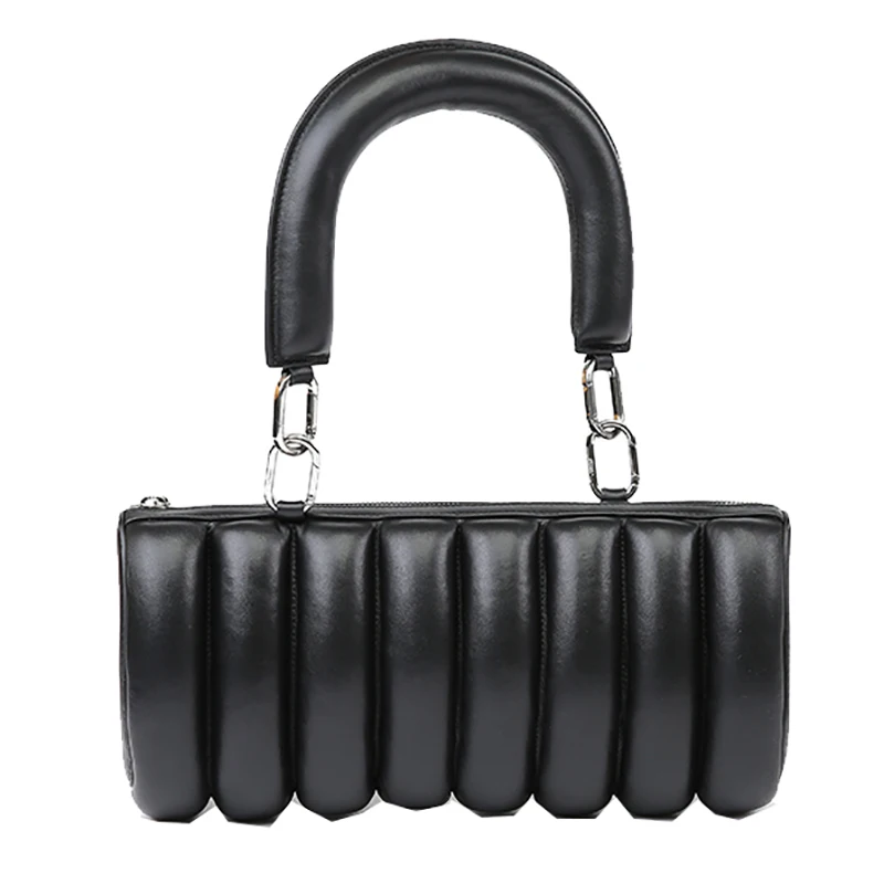 

[BXX] Ladies Vintage Black PU Leather Bags For Women 2021 Fashion Branded Chain Hand Bag Lady Trend Handbags and Purses CB180