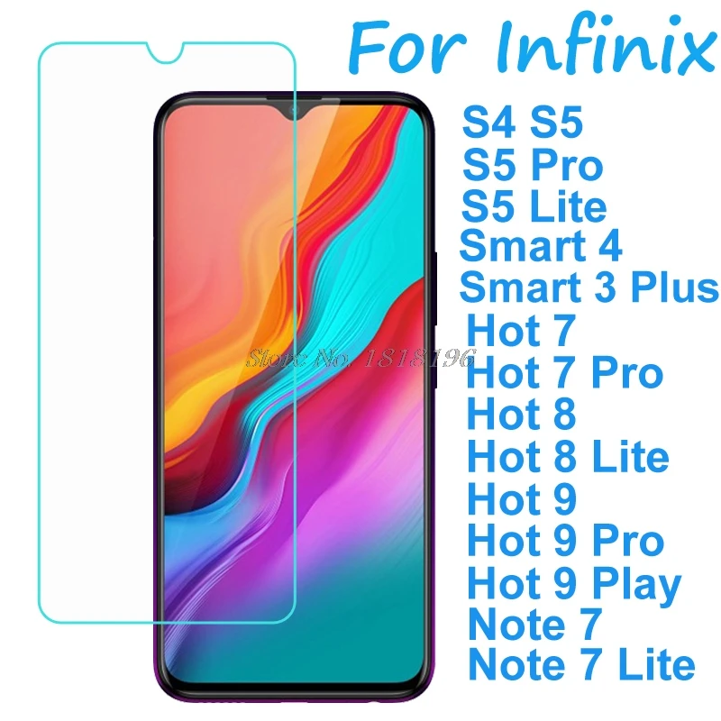Защитная пленка для экрана закаленное стекло Infinix S4 S5 Lite Pro Note 7 Smart 4 3 Plus | Мобильные