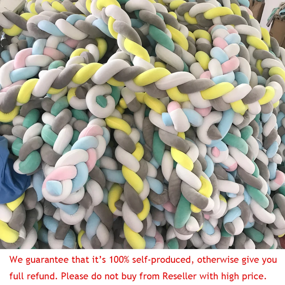 4 м детский бампер кровать коса узел Подушка для младенца защита кроватки декор комнаты|Амортизаторы| |