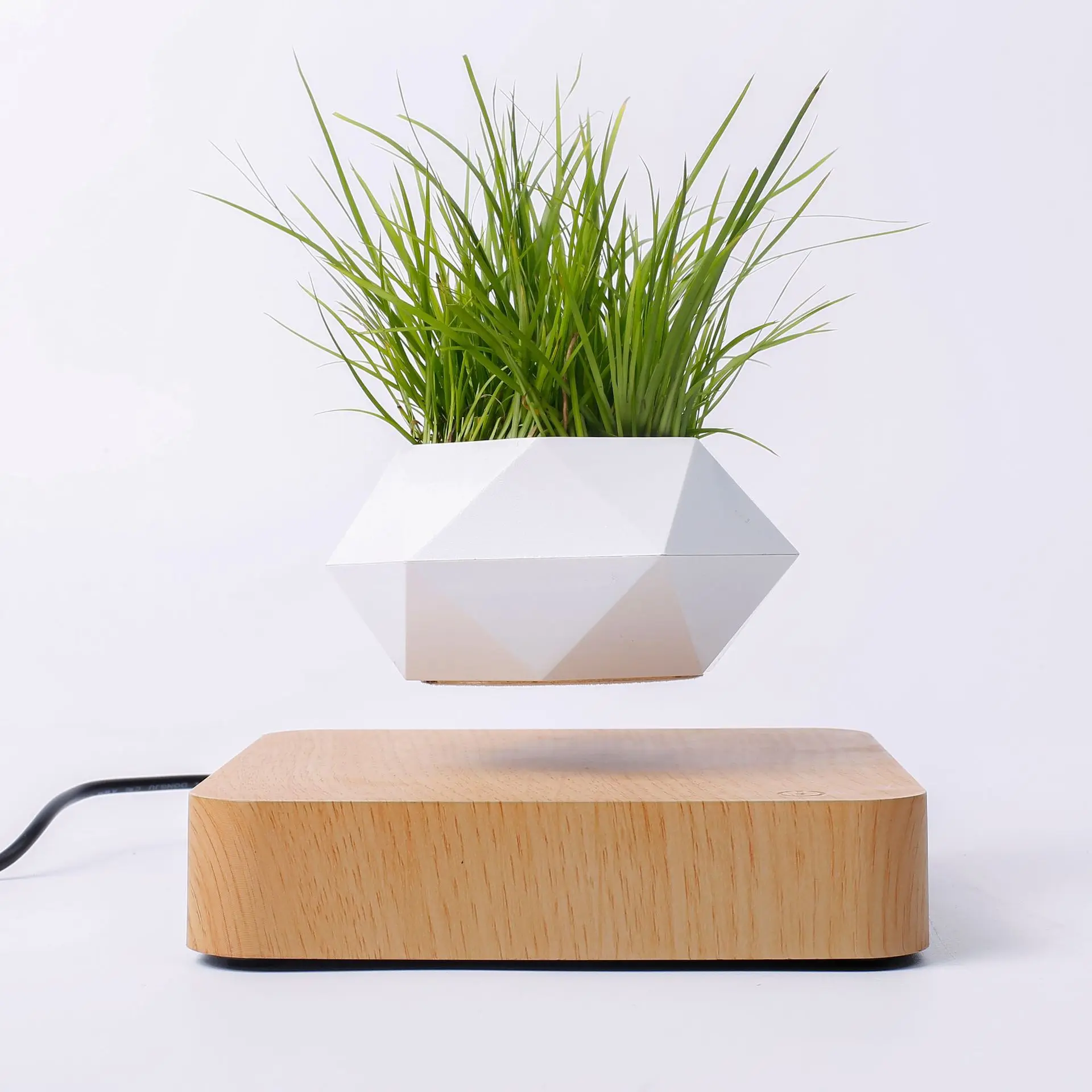 

Hot Sale Pot Potted Plant Desk Decor Levitating Air Bonsai Pot Rotation Planters Magnetic Levitation Suspension Flower Floating