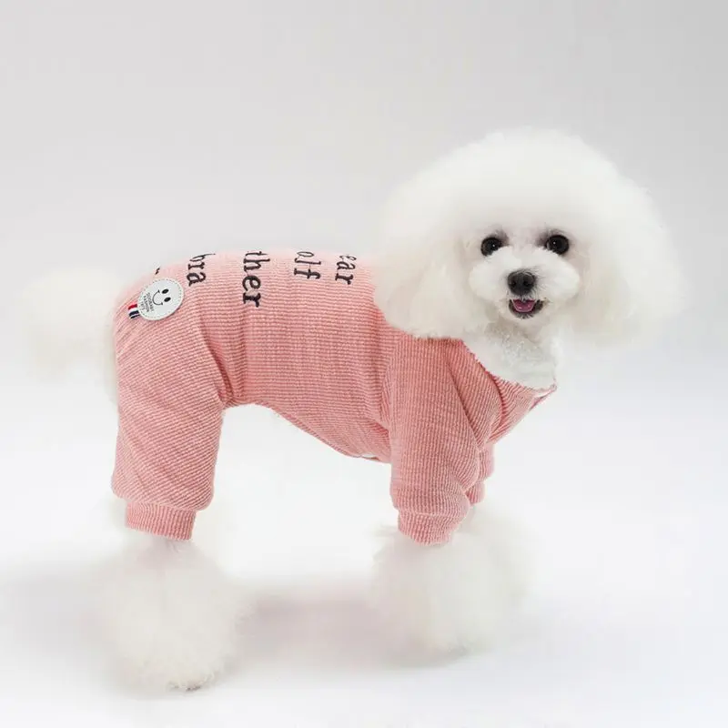 

Cute Soft Pet Dog Winter Clothes Four Legs Dog Coats with Letter Pattern New Warm Jackets for Small Dogs Clothing