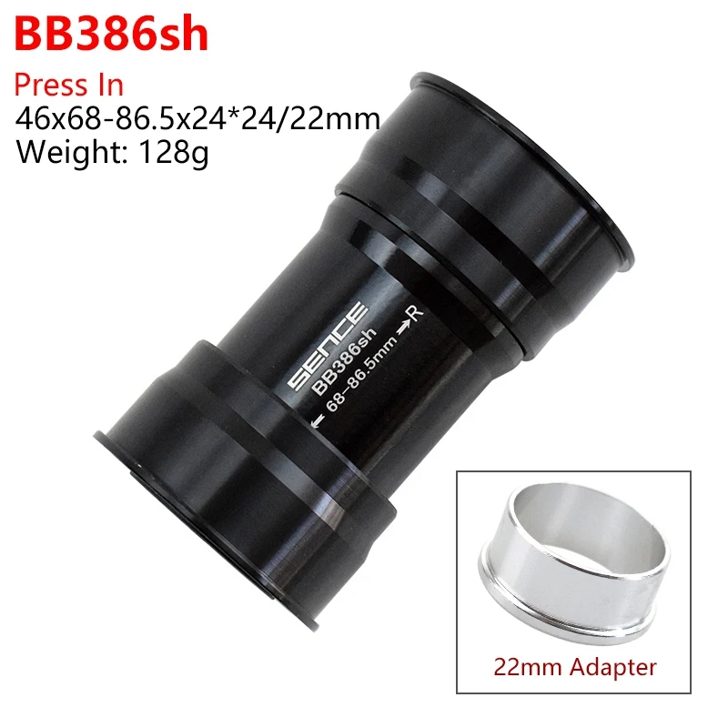 BB386sh 46x24-22mm BB30 PF30 BB386 BSA 30 24 22 мм Нижний Кронштейн велосипед BB запчасти, подшипник 68 73 мм центральная ось дорога MTB набор игрушек для SHIMANO SRAM - Цвет: BB386sh 46x24-22mm