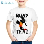 Модные детские футболки с принтом Ultimate Fighting Muay Thai Hardcore Fight, детские летние футболки, топы для мальчиков и девочек, детская одежда