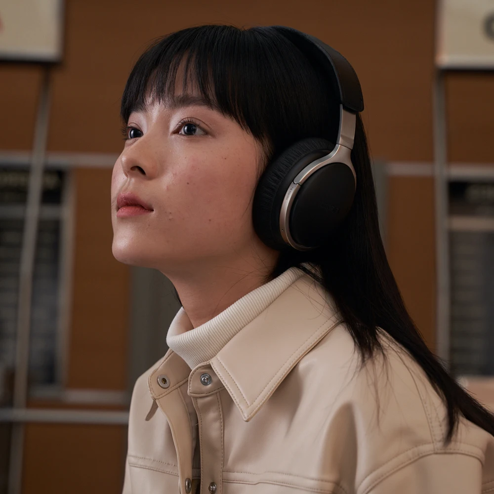 

Meizu HD60 ANC Noise Cancelling Headphones : Wireless Bluetooth Over the Ear Full Layer of Cowhide Visualized Touch Operatio
