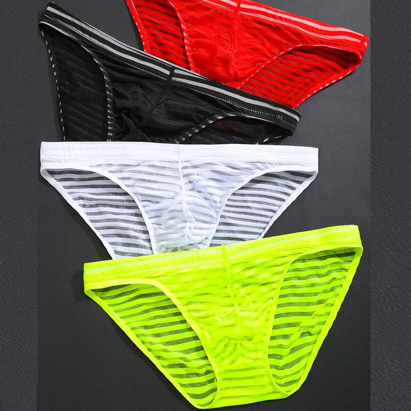 Сексуальное мужское нижнее белье мужские нейлоновые плавки трусы сетчатые
