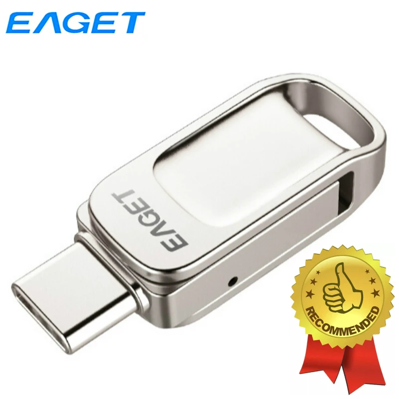 Флэш накопитель Eaget 2 в 1 USB Type C 32 ГБ 64 128 3 карта памяти флешка флеш для мобильных