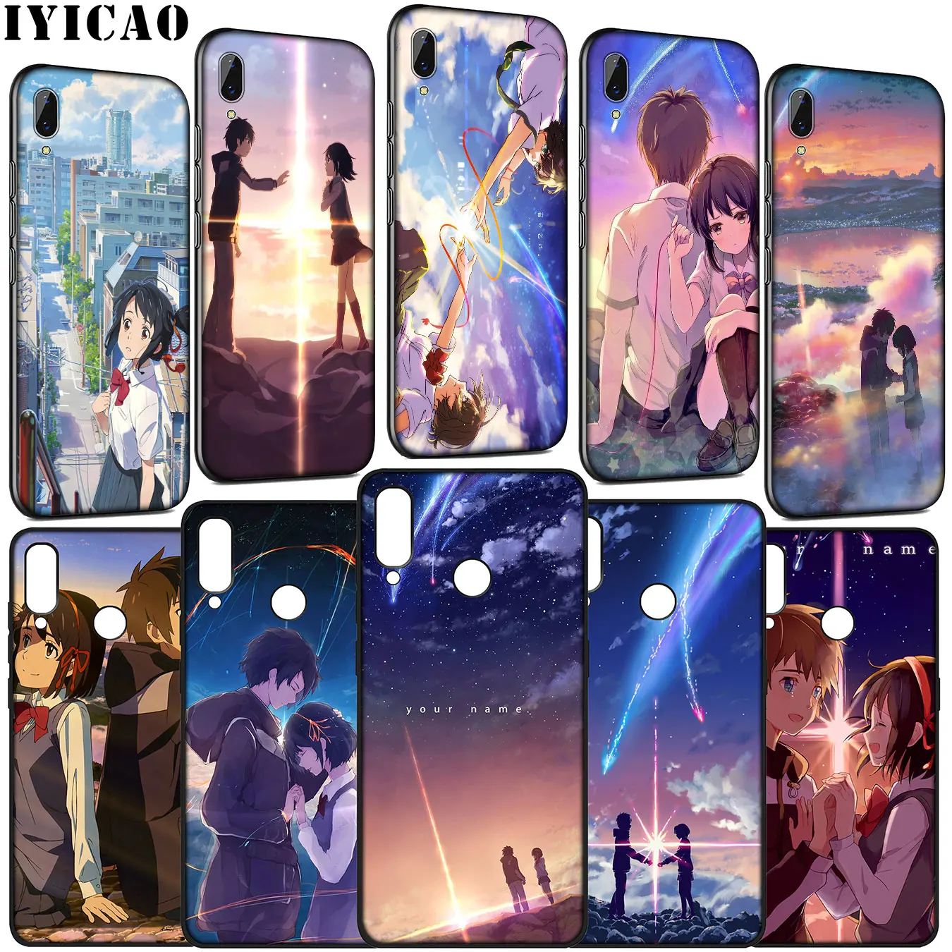Мягкий силиконовый чехол IYICAO с вашим именем аниме для Huawei Y9 Y7 Y6 Prime 2019 Honor 20 10 9 9X 8C 8X