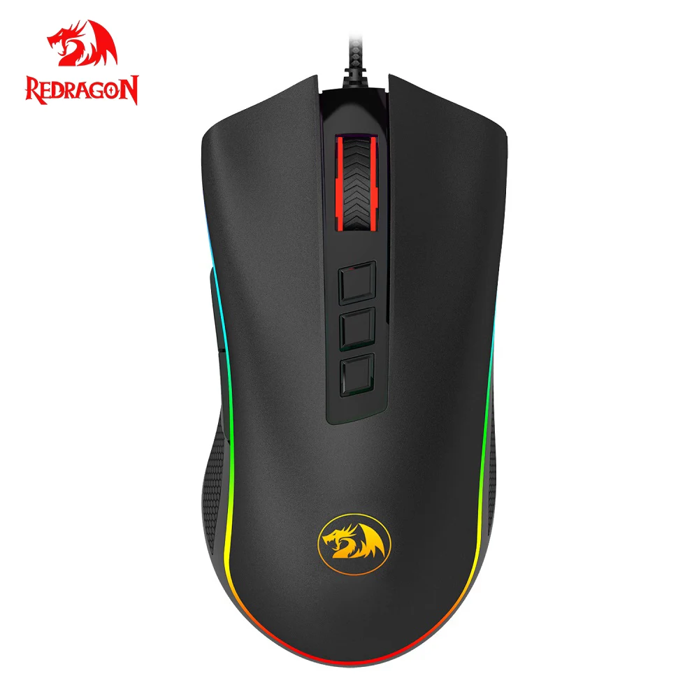 Redragon COBRA M711 RGB USB Проводная игровая мышь 12400 точек/дюйм 9 кнопок мыши