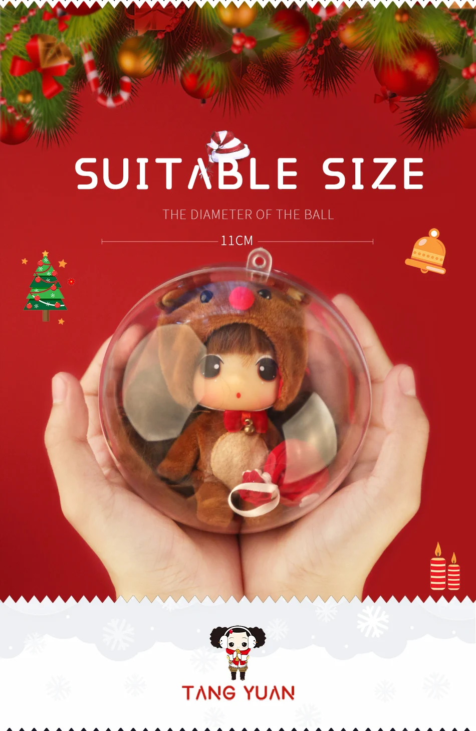 HUIQIBAO игрушки 9 см кукла Ddung Рождество запутанные куклы одеваются BJD брелок для девушек Подвеска детская игрушка подарок на день рождения