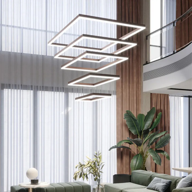 Светодиодный квадратный подвесной светильник для гостиная сидя номера лестница
