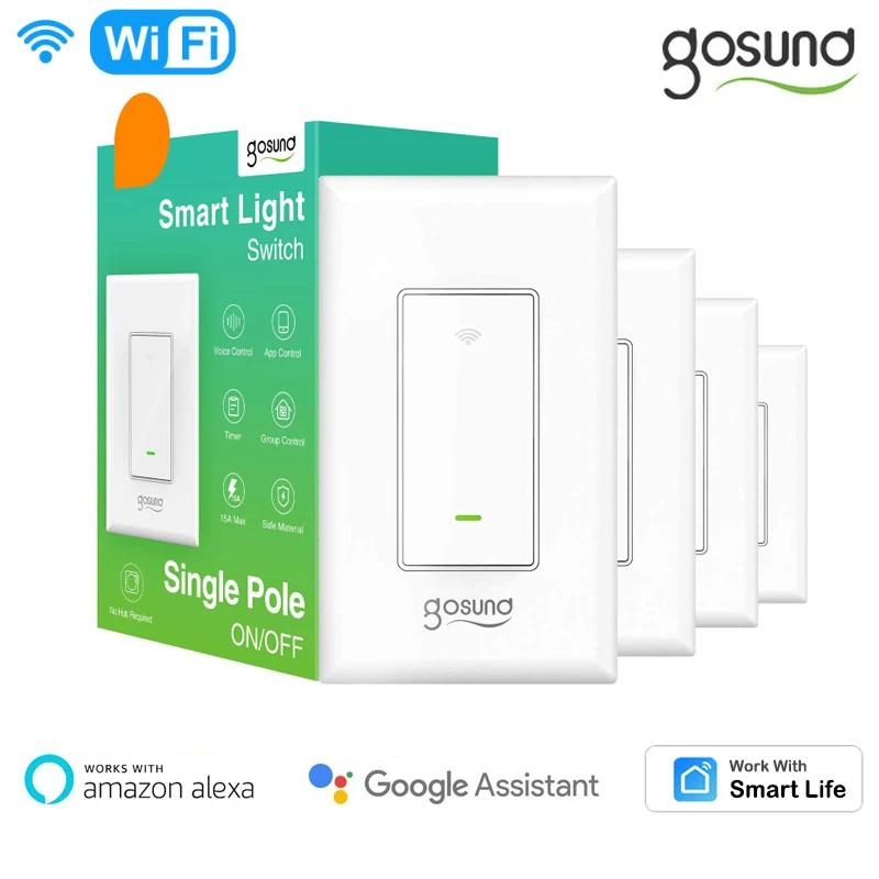 Умный таймерный выключатель Gosund 120 мм американский умный света Wi-Fi работает с