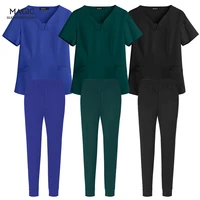 wholesale medical clothes scrub sets doctor nurse short sleeve nursing uniform dentistry oral clinic pet doctor workwear overall