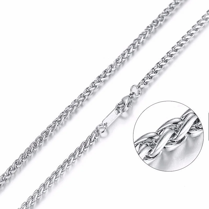 Ожерелье из нержавеющей стали для мужчин и женщин модная цепочка под киль
