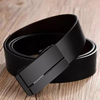 mens genuine leather belt luxury brand designer leather with automatic buckle belt pl18335 36p