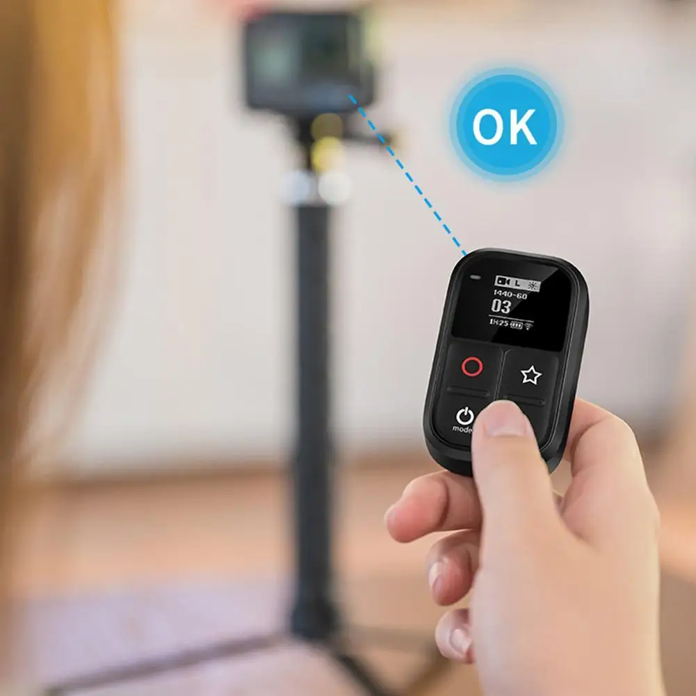 Продажа Для Gopro9 смарт-пульт дистанционного управления для Gopro9/8/MAX YOCTOP Водонепроницаемый Черный пульт дистанционного управления аксессуары для экш...