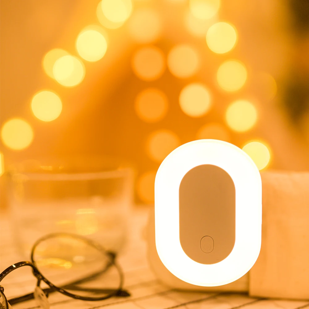 BRELONG Dual Зарядка через USB штекер Ночной светильник на европейскую розетку Офис