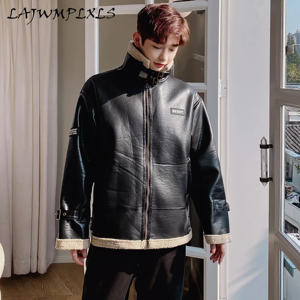 

Winter Jackets Women Lambs Wool Casual woman jacket Thick Warm PU Jacket Female Oversized Motorcycle Coat winter clothes women