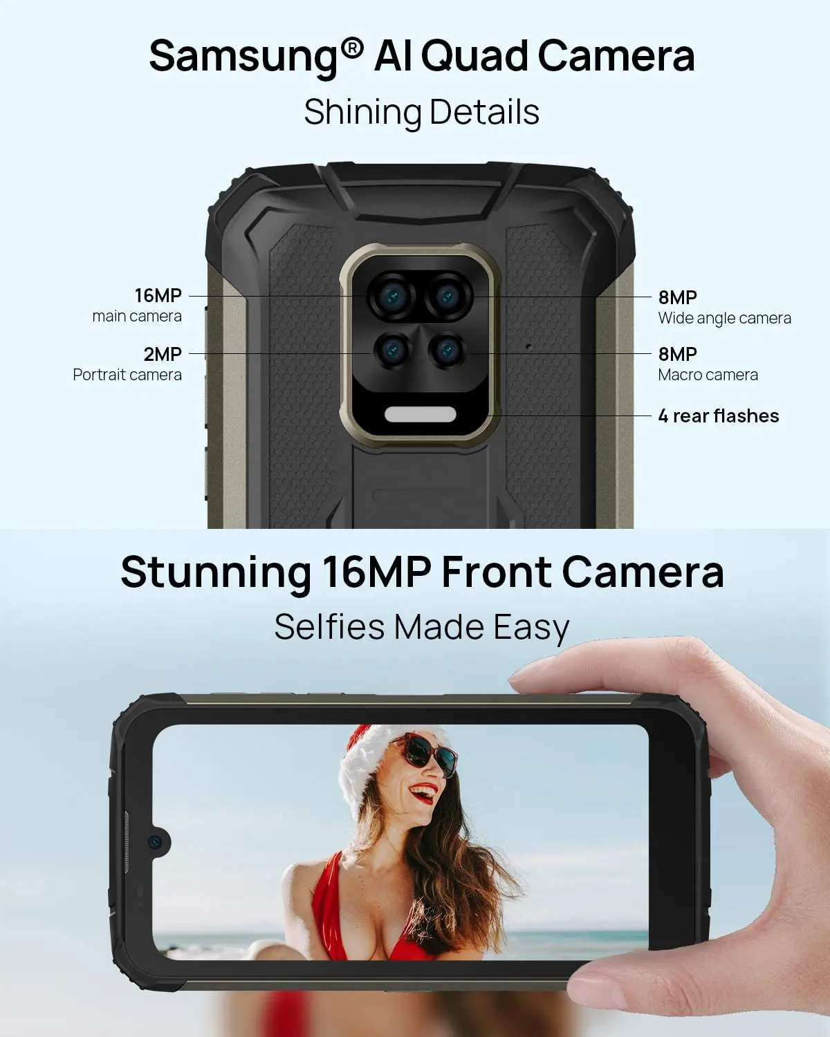 DOOGEE S59 Pro Прочный телефон4 + 128 ГБ 10050 мАч Super Battery IP68 / IP69K NFC смартфон 2 Вт Громкий