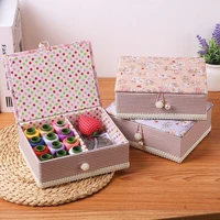 multifunction cloth box sewing box kit needle tape scissor threads sewing box wedding gifts home travelling household accessor