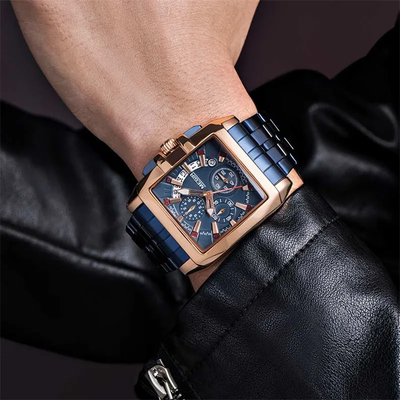 Часы MEGIR мужские водонепроницаемые с хронографом военные брендовые Роскошные